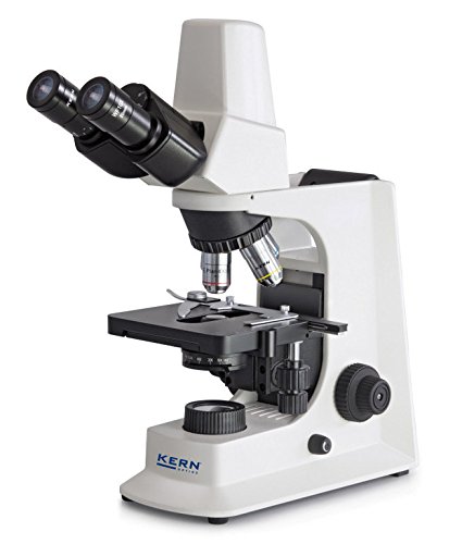 Durchlichtmikroskop (digital) [Kern OBD 128] für den flexiblen Anwender im Labor und der Ausbildung, Infinity, Trinokular / 5MP digital/USB 2.0, Objektiv: 4x / 10x / 40x / 100x, Beleuchtung: 6V/20W von KERN