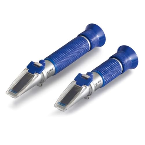 KERN Optics Analog Refraktometer mit ATC, Anwendungsbereich Zucker, Blau, 0-10% Brix Skala, 0.1% Teilung von KERN
