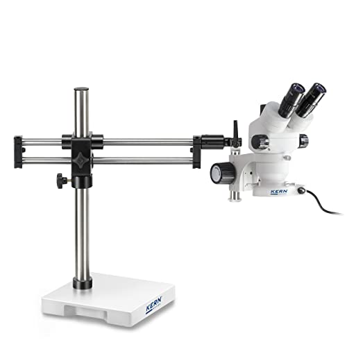 KERN Optics Stereomikroskop-Set mit Grobtriebsknopf Einstellbares Drehmoment der Handräder, Kugelgelagerter Doppelteleskoparm mit Platte, Binokular Tubus, 0.7x - 4.5x Objektiv, 4.5W-LED-Ringlicht KERN Optics Stereomikroskop-Set mit Grobtriebsknopf Einstellbares Drehmoment der Handräder, Kugelgelagerter Doppelteleskoparm mit Platte, Binokular Tubus, 0.7x - 4.5x Objektiv, 4.5W-LED-Ringlicht von KERN