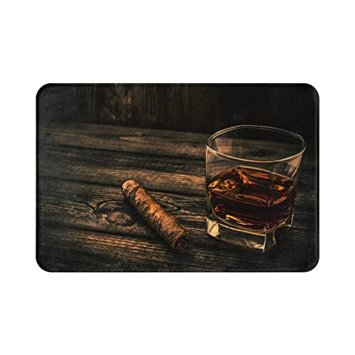 KEROTA Badvorleger mit Zigarren- und Whisky-Druck, 40 x 60 cm, Memory-Schaum, rutschfest, ultra-saugfähig, Weiß, Einheitsgröße KEROTA Badvorleger mit Zigarren- und Whisky-Druck, 40 x 60 cm, Memory-Schaum, rutschfest, ultra-saugfähig, Weiß, Einheitsgröße von KEROTA