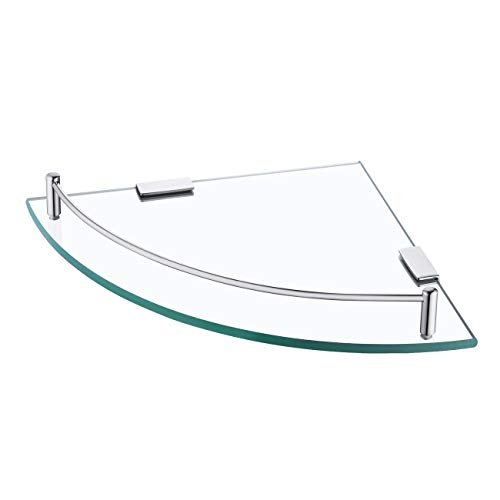 KES Duschablage Ecke Eckregal Duschregal Glasregal Duschablage Glas 7 MM Hartglas Wandregal Badregal Dusche mit Regalträger Halterung Sicher Wandmontage, BGS2101A KES Duschablage Ecke Eckregal Duschregal Glasregal Duschablage Glas 7 MM Hartglas Wandregal Badregal Dusche mit Regalträger Halterung Sicher Wandmontage, BGS2101A von KES