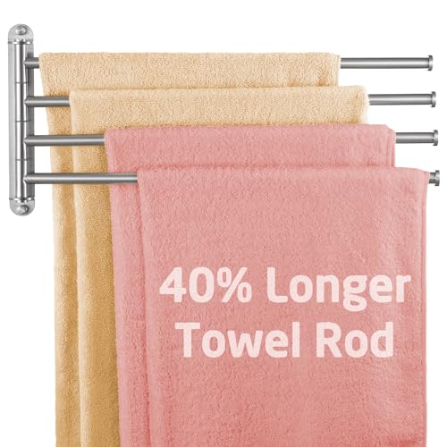 KES Handtuchhalter Schwenkbar Handtuchstange 4 Armig Bad Edelstahl SUS304 Badetuchhalter 50CM 180° Drehung Gebürstet, A2103S4L50-2 KES Handtuchhalter Schwenkbar Handtuchstange 4 Armig Bad Edelstahl SUS304 Badetuchhalter 50CM 180° Drehung Gebürstet, A2103S4L50-2 von KES