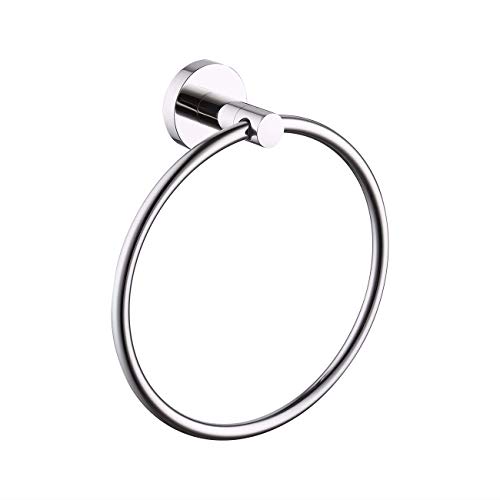 KES Handtuchring Handtuchhalter Ring Bad Edelstahl SUS304 Handtuch Halter Geschirrtuchhalter Rund Wandmontage Poliert, A2180 von KES