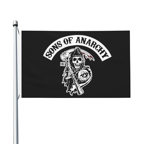 Doppelseitige Flagge für drinnen und draußen, Polyester-Banner mit Metallöse, 90 x 150 cm von KESATUOT