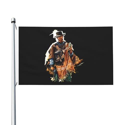 Eastwood-Flagge für drinnen und draußen, doppelseitig, Polyester-Banner mit Metallöse, 90 x 150 cm von KESATUOT