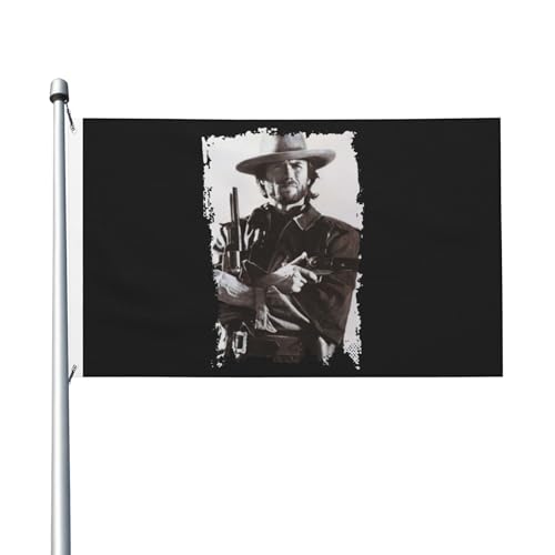 Eastwood-Flagge für drinnen und draußen, doppelseitig, Polyester-Banner mit Metallöse, 90 x 150 cm von KESATUOT