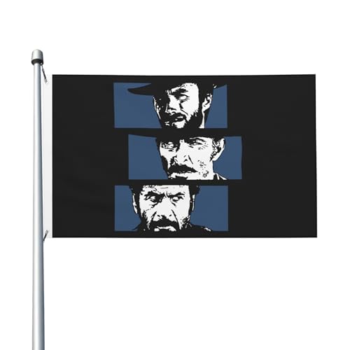Eastwood-Flagge für drinnen und draußen, doppelseitig, Polyester-Banner mit Metallöse, 90 x 150 cm von KESATUOT