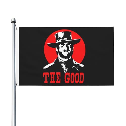 Eastwood-Flagge für drinnen und draußen, doppelseitig, Polyester-Banner mit Metallöse, 90 x 150 cm von KESATUOT