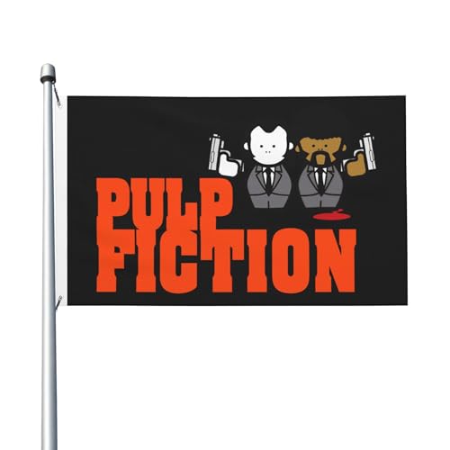 Film-Flagge für drinnen und draußen, doppelseitig, Polyester-Banner mit Metallöse, 90 x 152 cm von KESATUOT
