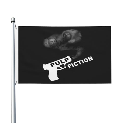Film-Flagge für drinnen und draußen, doppelseitig, Polyester-Banner mit Metallöse, 90 x 152 cm von KESATUOT