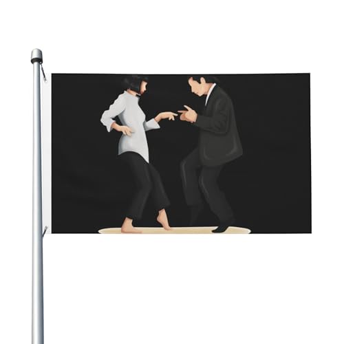 Film-Flagge für drinnen und draußen, doppelseitig, Polyester-Banner mit Metallöse, 90 x 152 cm von KESATUOT