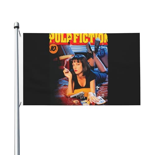 Film-Flagge für drinnen und draußen, doppelseitig, Polyester-Banner mit Metallöse, 90 x 152 cm von KESATUOT