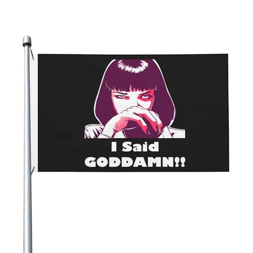 Film-Flagge für drinnen und draußen, doppelseitig, Polyester-Banner mit Metallöse, 90 x 152 cm von KESATUOT