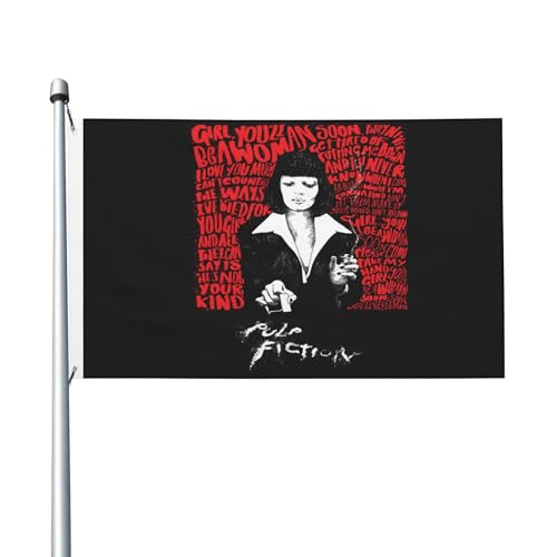 Film-Flagge für drinnen und draußen, doppelseitig, Polyester-Banner mit Metallöse, 90 x 152 cm von KESATUOT