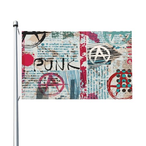 Flagge für drinnen und draußen, Anarchie, TV-Serie, Söhne, doppelseitig, Polyester-Banner mit Metallöse, 90 x 150 cm von KESATUOT
