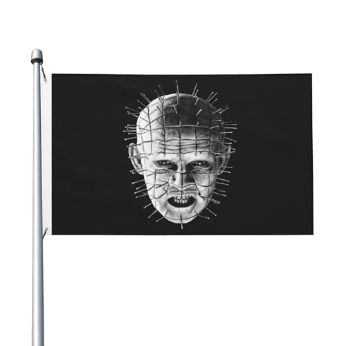 Flagge für drinnen und draußen, Pinhead, doppelseitig, Polyester-Banner mit Metallöse, 90 x 150 cm von KESATUOT