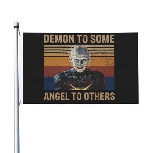 Flagge für drinnen und draußen, Pinhead, doppelseitig, Polyester-Banner mit Metallöse, 90 x 150 cm von KESATUOT