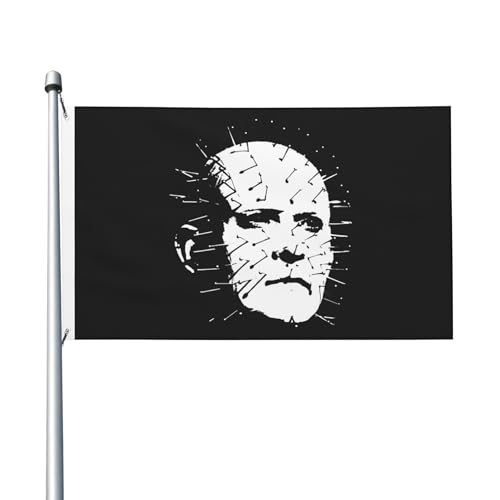 Flagge für drinnen und draußen, doppelseitig, Polyester-Banner mit Metallöse, 90 x 152 cm von KESATUOT