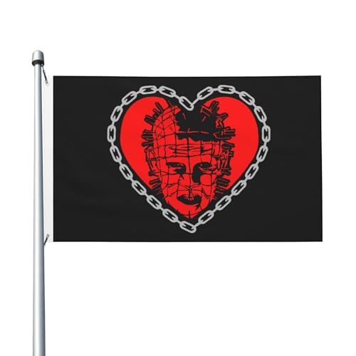 Flagge für drinnen und draußen, doppelseitig, Polyester-Banner mit Metallöse, 90 x 152 cm von KESATUOT