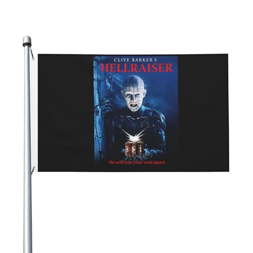 Flagge für drinnen und draußen, doppelseitig, Polyester-Banner mit Metallöse, 90 x 152 cm von KESATUOT