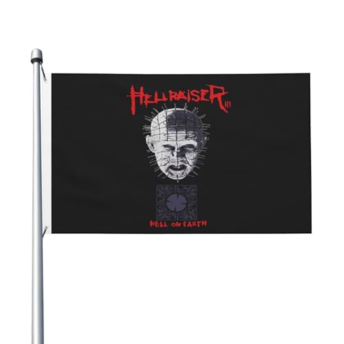 Flagge für drinnen und draußen, doppelseitig, Polyester-Banner mit Metallöse, 90 x 152 cm von KESATUOT