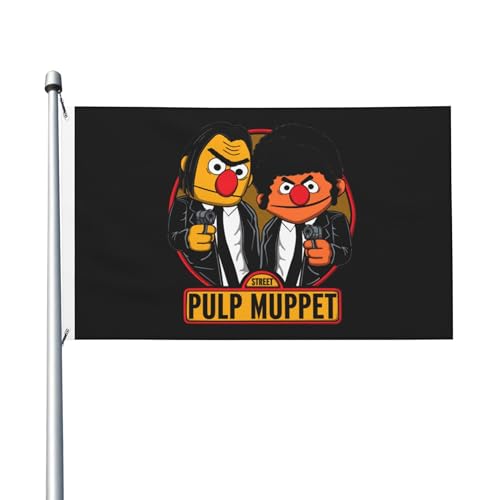 Lustige Fictions-Flagge für drinnen und draußen, Polyester-Banner mit Metallöse, 90 x 150 cm von KESATUOT
