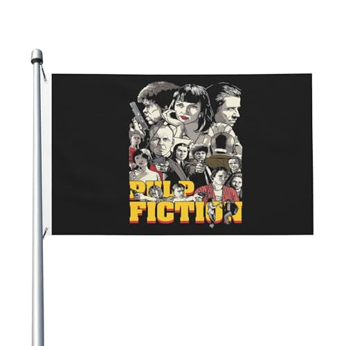 Lustige Fictions-Flagge für drinnen und draußen, Polyester-Banner mit Metallöse, 90 x 150 cm von KESATUOT