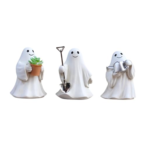 KESOTO 3Pcs Geist Figuren Nette Blumentopf Dekorationen für Desktop Terrasse Bücherregal von KESOTO