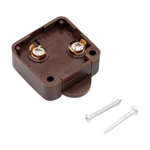 KESOTO Cabinet Door Lamp Switch Aus Hitzebeständigem Pp Und Metall LED Lichtschalter für Schranktür Automatischer Einbauschalter für Türbeleuchtung Einfach Z, Braun von KESOTO