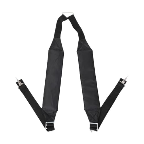 KESOTO Doppelschultergurt Träger Gurtsystem Strapazierfähiges Polyester Seitliche Befestigung Vielseitig Einsetzbar für Freischneider Rasenmäher, Schwarz von KESOTO