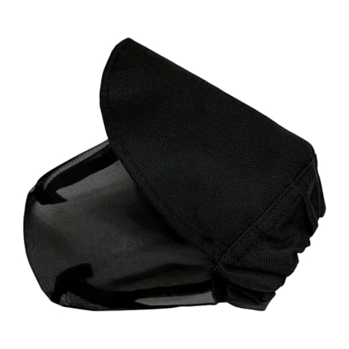KESOTO Feldschutz für Hunde Als Schutzhaube Kopfbedeckung Ohrenschutz Und Gesichtsbedeckung Aus Polyester mit Verstellbarer Passform für Die Tägliche Gassir, Schwarz XL von KESOTO