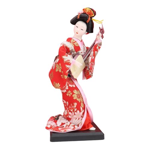 KESOTO Geisha Puppe Traditionelle Figur Dekorationspuppe Mädchenfigur Kunsthandwerk Aus Harz Gefertigt mit Stabilen Sockel für Wohnzimmer Und Schreibtisch, Style H von KESOTO