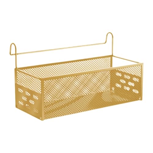 KESOTO Hängekorb Gitterkorb Aufbewahrungskorb Bettablage Als Praktischer Organizer für Handy Und Bücher Wasserdicht Und für Wohnheim Und Kinderzimmer, Gelb von KESOTO