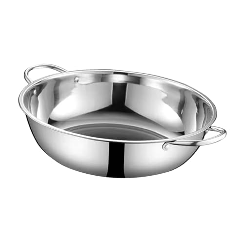 KESOTO Hot Pot aus Edelstahl, chinesischer Hot Pot, Shabu Shabu-Topf für Thanksgiving-Feiern, 28 cm, ohne Trennwand KESOTO Hot Pot aus Edelstahl, chinesischer Hot Pot, Shabu Shabu-Topf für Thanksgiving-Feiern, 28 cm, ohne Trennwand von KESOTO