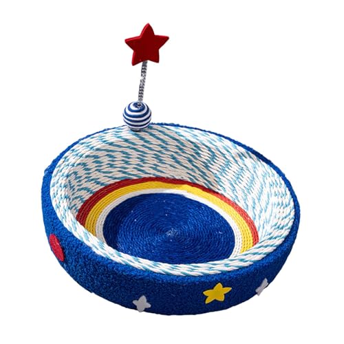 KESOTO Kratzbrett Und Schlafnest für Katzen Aus Atmungsaktivem Material mit Integriertem Spielball für Wohnung Und Terrasse, Groß KESOTO Kratzbrett Und Schlafnest für Katzen Aus Atmungsaktivem Material mit Integriertem Spielball für Wohnung Und Terrasse, Groß von KESOTO