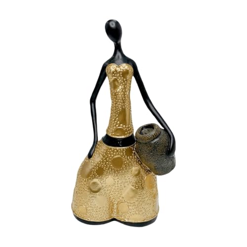 KESOTO Lady Figurine Skulptur Handarbeit Frauenstatue Dekorative Tischfigur Ornament Aus Harz mit Elegantem Design für Wohnzimmer Schreibtisch Regal für Mutt, Schwarz KESOTO Lady Figurine Skulptur Handarbeit Frauenstatue Dekorative Tischfigur Ornament Aus Harz mit Elegantem Design für Wohnzimmer Schreibtisch Regal für Mutt, Schwarz von KESOTO