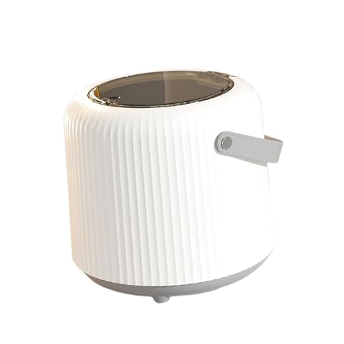KESOTO Mini Tisch Mülleimer mit Klappdeckel Tiny Waste Basket Desktop Abfallbehälter Kompakter Müllbehälter Aus Robustem PP PET Und PE für Büro Schlafzimmer, Weiß KESOTO Mini Tisch Mülleimer mit Klappdeckel Tiny Waste Basket Desktop Abfallbehälter Kompakter Müllbehälter Aus Robustem PP PET Und PE für Büro Schlafzimmer, Weiß von KESOTO