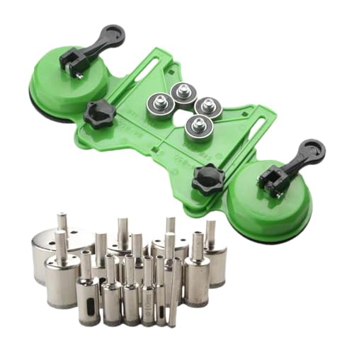KESOTO Multifunktionale Fliesenbohrschablone mit Saugnapfhalterung Präzises Zentrierwerkzeug für Bohrungen Einfache Handhabung Und für Glas, mit Bohrern KESOTO Multifunktionale Fliesenbohrschablone mit Saugnapfhalterung Präzises Zentrierwerkzeug für Bohrungen Einfache Handhabung Und für Glas, mit Bohrern von KESOTO