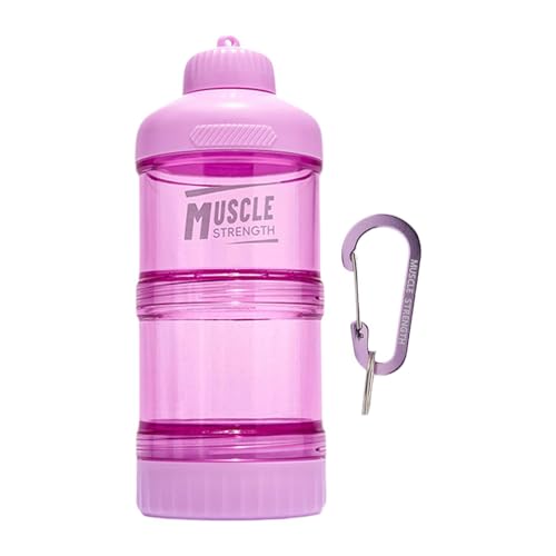 KESOTO Protein Pulverbehälter Proteinbox Aufbewahrungsdose Fitnessbehälter mit Karabiner Aus Robustem PC Material für Fitnessstudio Sport Outdoor Reisen, Rosa KESOTO Protein Pulverbehälter Proteinbox Aufbewahrungsdose Fitnessbehälter mit Karabiner Aus Robustem PC Material für Fitnessstudio Sport Outdoor Reisen, Rosa von KESOTO