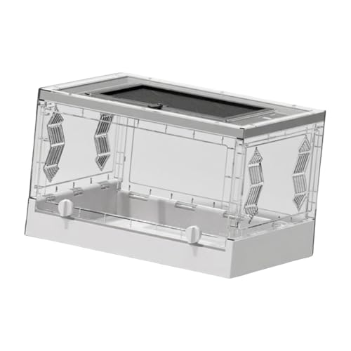 KESOTO Reptilienterrarium Faltbares Reptilienterrarium mit Schiebedeckel Vorderzugang Belüftetes Vivarium Desktop Terrarium Aus PP PET für Kleine R, Weiß KESOTO Reptilienterrarium Faltbares Reptilienterrarium mit Schiebedeckel Vorderzugang Belüftetes Vivarium Desktop Terrarium Aus PP PET für Kleine R, Weiß von KESOTO