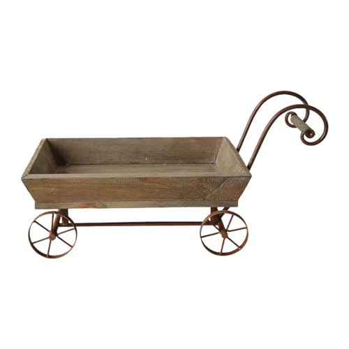 KESOTO Rustikaler Pflanzkasten Aus Holz mit Wagen, Pflanzenständer, Halter für, Hof, Gemüse KESOTO Rustikaler Pflanzkasten Aus Holz mit Wagen, Pflanzenständer, Halter für, Hof, Gemüse von KESOTO