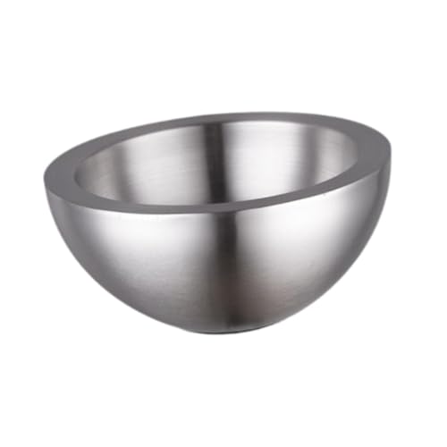 KESOTO Salatschüssel, Doppelschichtige Rührschüssel Aus Edelstahl, Leicht zu Reinigende Servierschüssel, Müslischüssel für Partys, Zuhause, Ramen, Früchte, D, 16cmx7.5cm von KESOTO