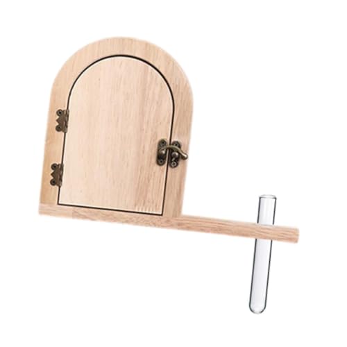KESOTO Steckdosenabdeckung in Türform, Aus Holz, Heimdekoration, Elegante Box, Steckdosenschutzbox für Wohnzimmer, Küche, Büro, Außenbereich, Beige, 22x15.7cm von KESOTO