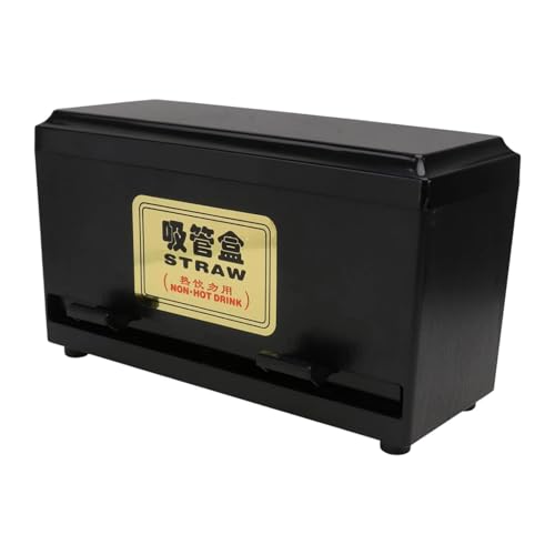 KESOTO Strohhalmspender Und Trinkhalmbehälter Platzsparender Tisch Organizer Und Küchenhelfer mit Großer Kapazität Leicht zu Reinigende Aufbewahrungsbox für, L Non Adjustable von KESOTO