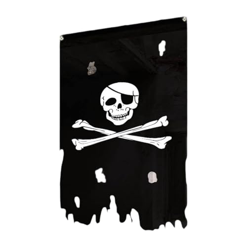 KESOTO Vertikale Piratenflagge für Halloween, Totenkopf Banner für Garten Und Feier, Style C von KESOTO