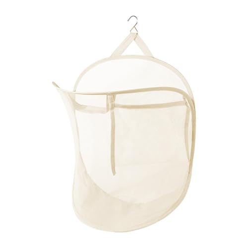 KESOTO Wäschebeutel Faltbarer Hängekorb Schmutzwäschebeutel Wandaufbewahrung Organizer mit Haken Atmungsaktives Polyester für Zuhause Studentenwohnung Gästez, Beige KESOTO Wäschebeutel Faltbarer Hängekorb Schmutzwäschebeutel Wandaufbewahrung Organizer mit Haken Atmungsaktives Polyester für Zuhause Studentenwohnung Gästez, Beige von KESOTO