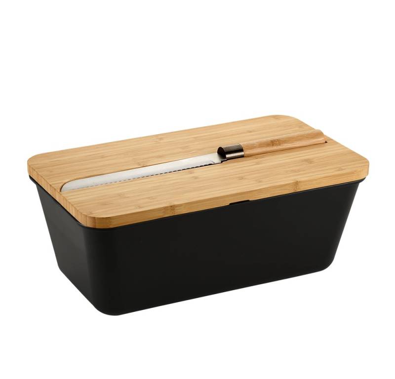 KESPER® Brotkasten Brotbox mit Messer, Melamin, (Set, 3-tlg), inkl. integriertem Brotmesser von KESPER®