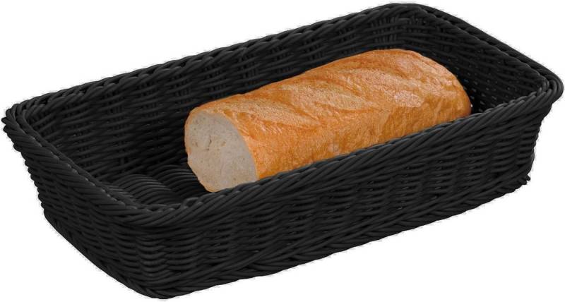 KESPER® Brotkorb Brot-Obstkorb eckig aus Vollkunststoff in schwarz, 35 x 20 x 7.5 cm, (1-tlg) von KESPER®