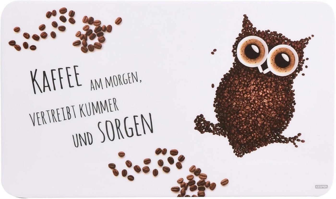 KESPER® Frühstücksbrett Dekor-Frühstücksbrettchen, Kaffee Eule, (1-St) von KESPER®