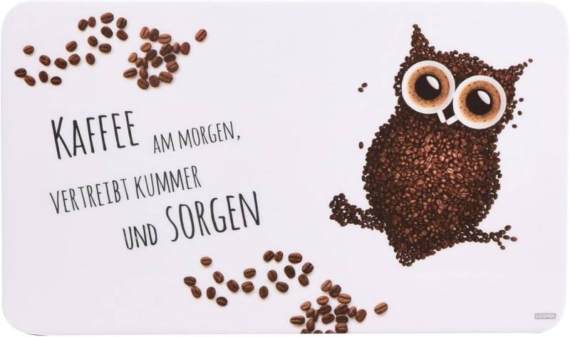 KESPER® Frühstücksbrett Dekor-Frühstücksbrettchen, Kaffee Eule, (1-St) von KESPER®